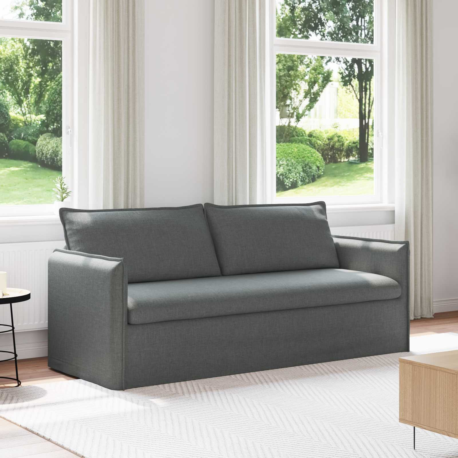 vidaXL Sofa Dunkelgrau 196 x 82 x 85 cm Stoff