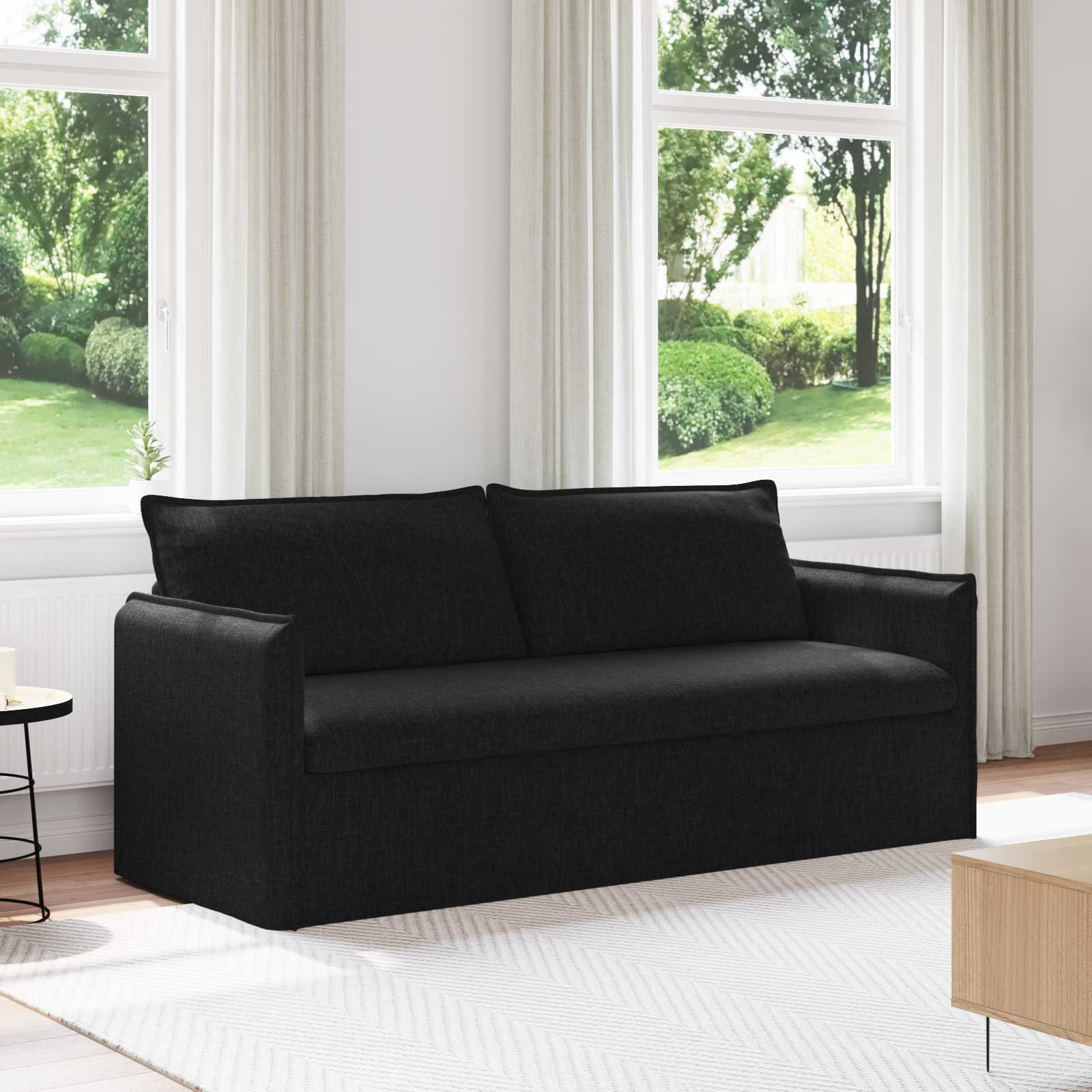vidaXL Sofa Schwarz 196 x 82 x 85 cm Stoff