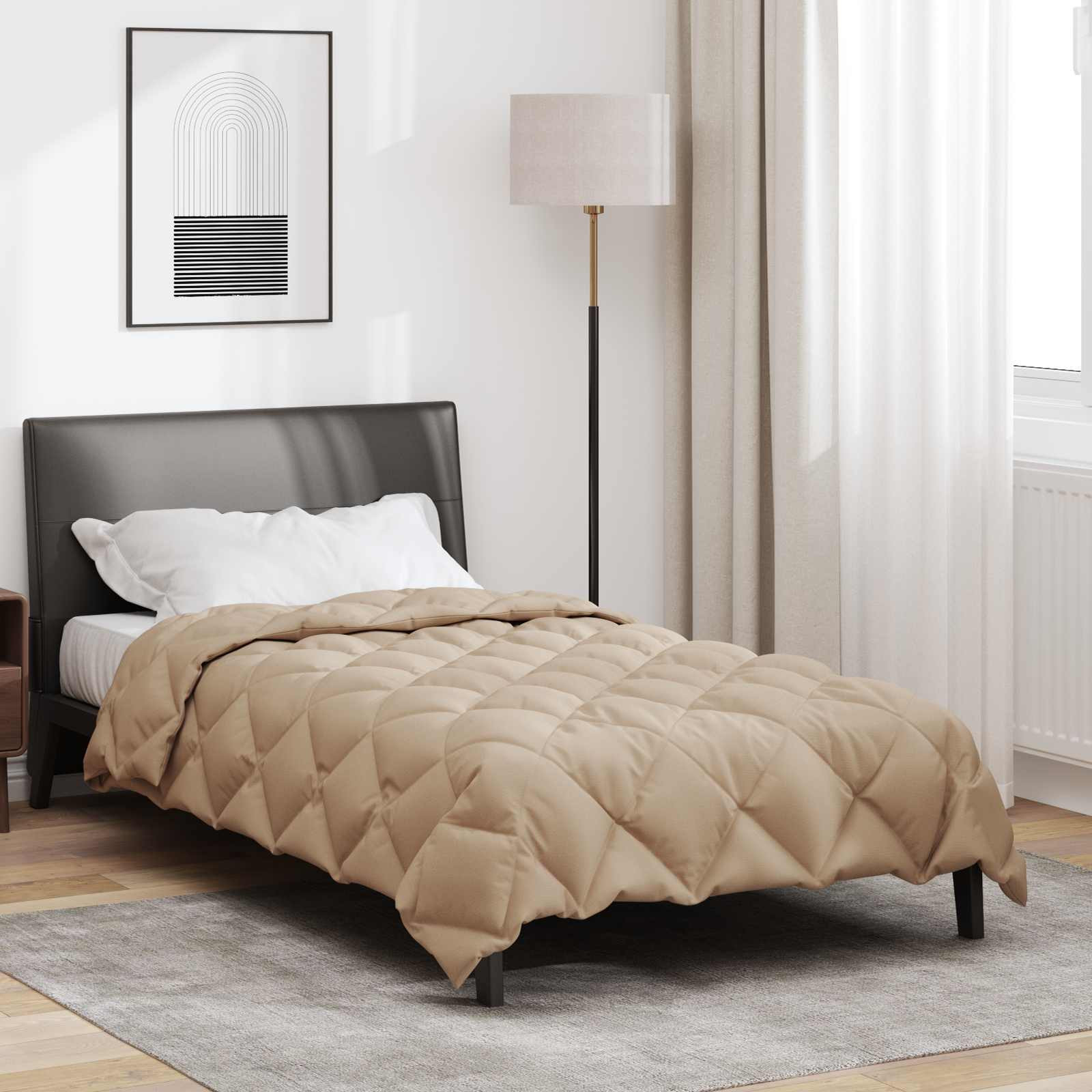 vidaXL Winterbettdecke 140 x 200 cm 450 g/m² Taupe