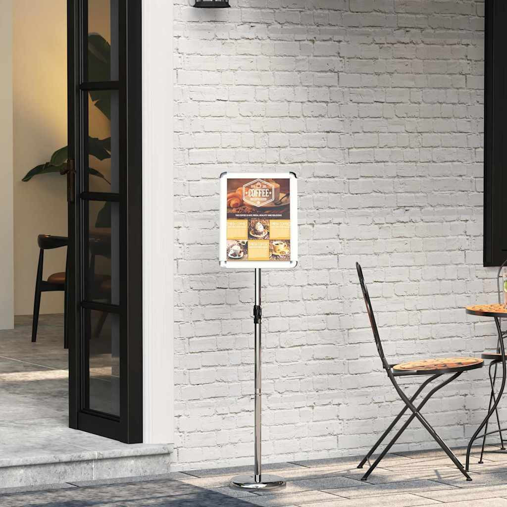 vidaXL Messestände Silber 30 x 25 x 128 cm Aluminium