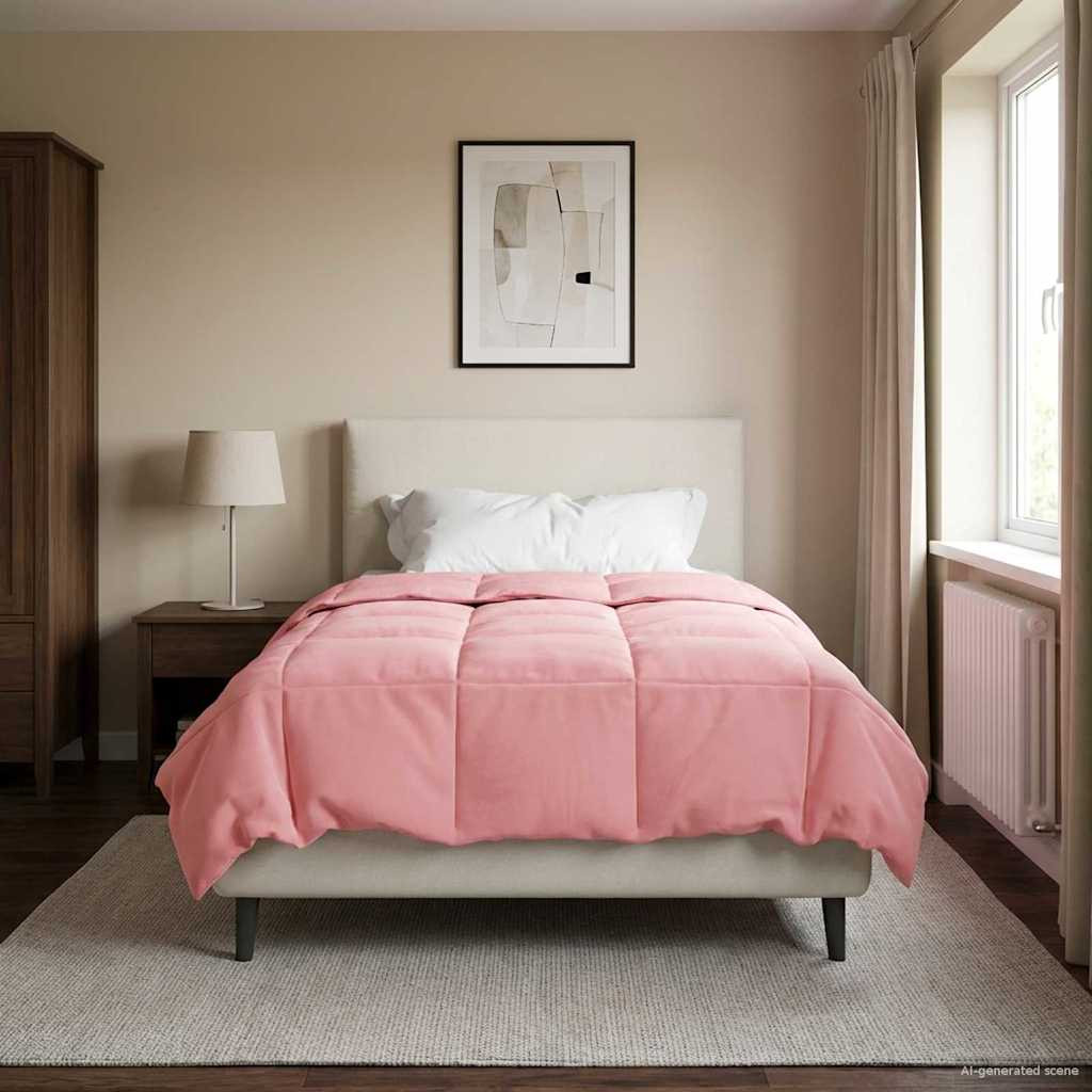 vidaXL Sommerdecke Gepolstert Rosa 155 x 220 cm Mikrofaser