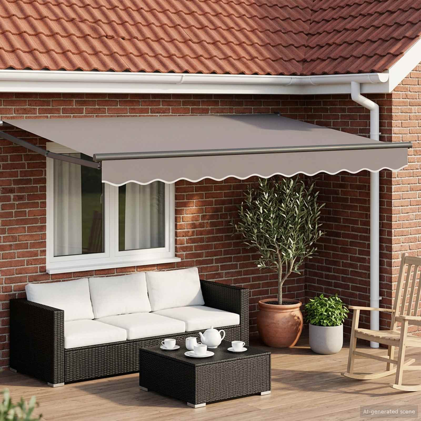 vidaXL Elektrisches Markisenrahmen Anthrazit 3 x 2 m Stahl