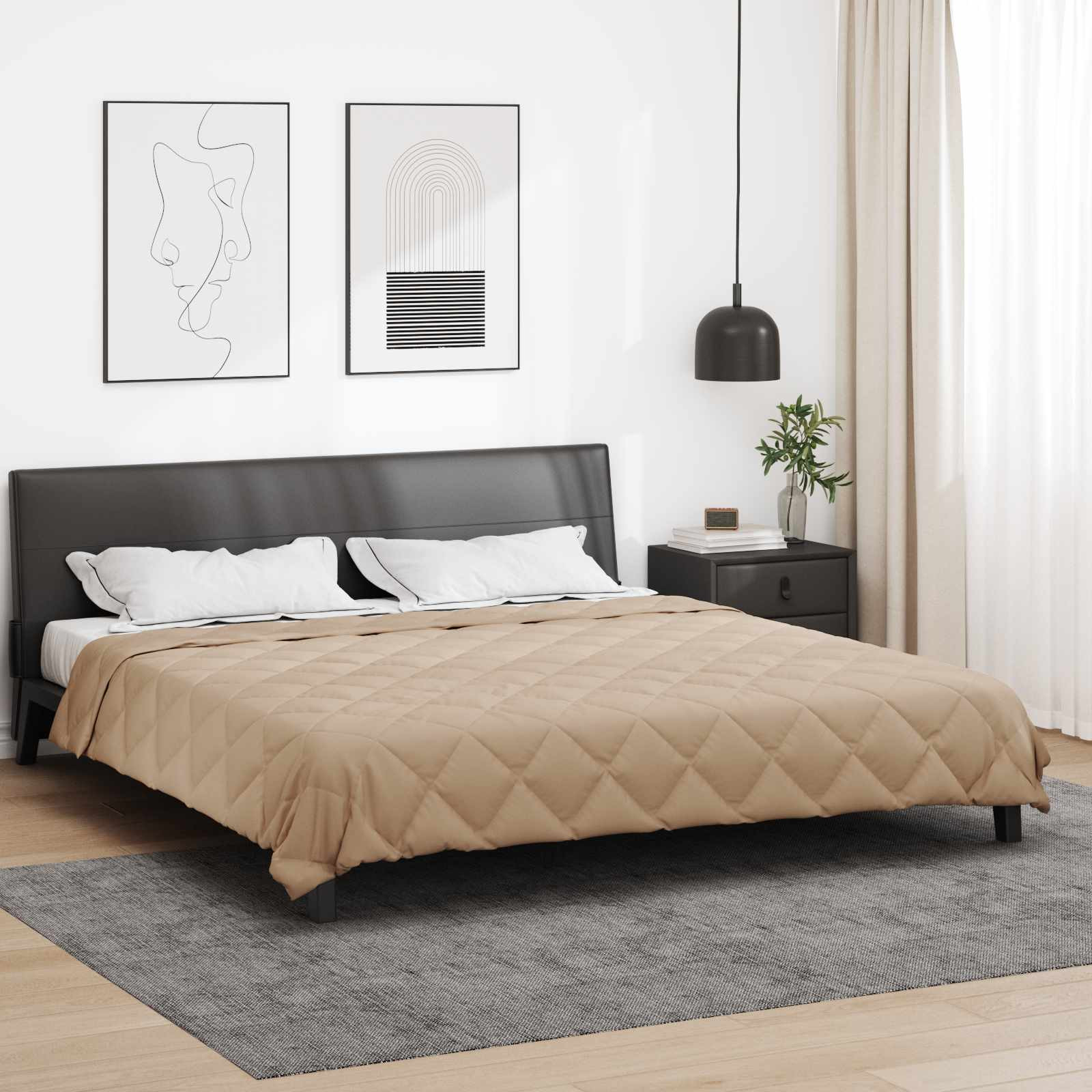 vidaXL Sommerdecke 200 x 200 cm Sommer 200 gsm Taupe