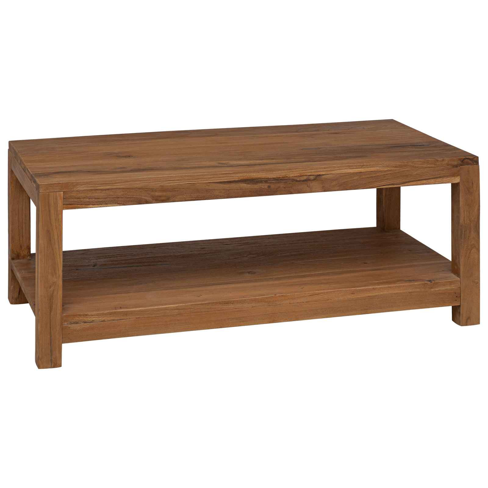 vidaXL Couchtisch Natur 100 x 50 x 40 cm Massivholz Teak