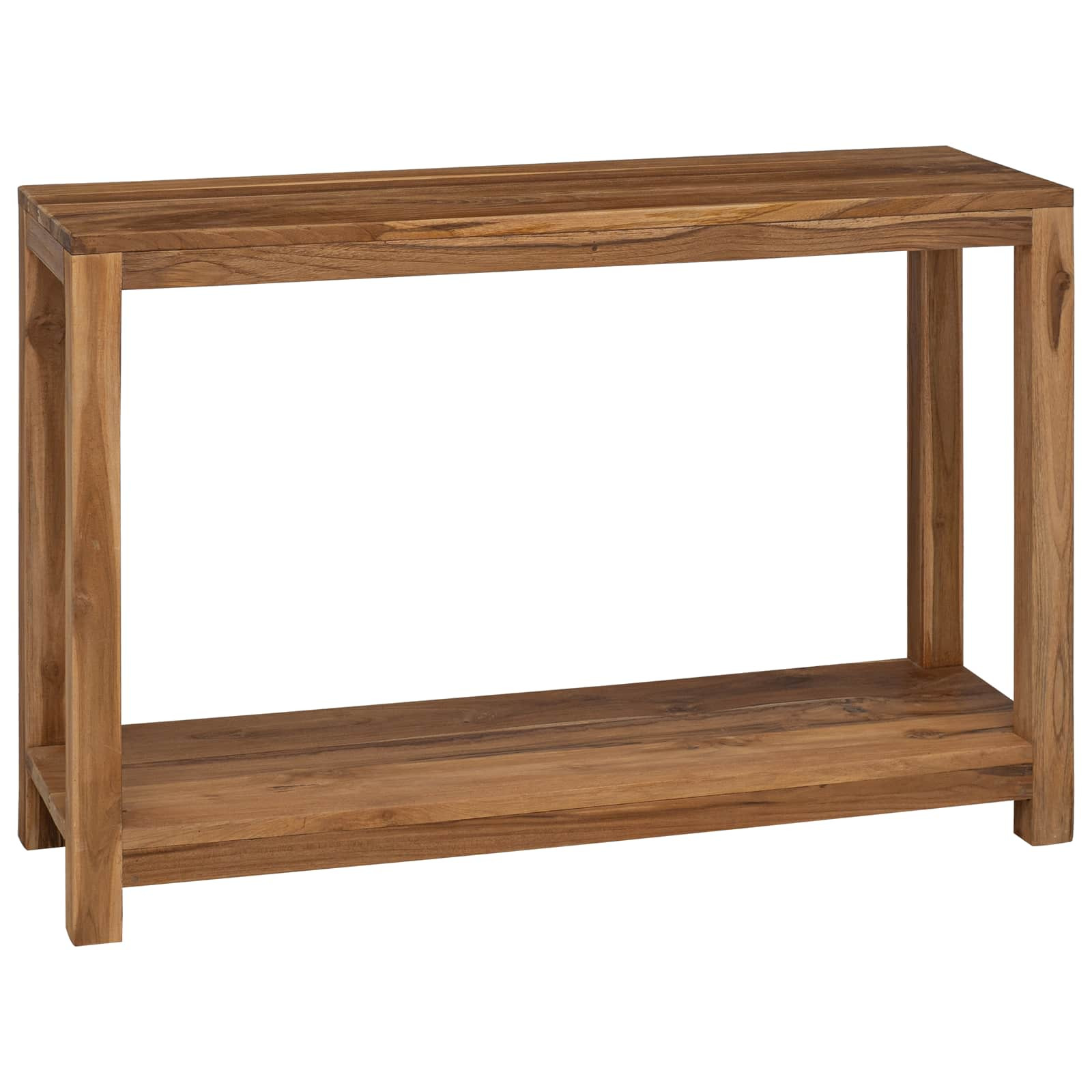 vidaXL Konsolentisch Natur 110 x 35 x 75 cm Massivholz Teak