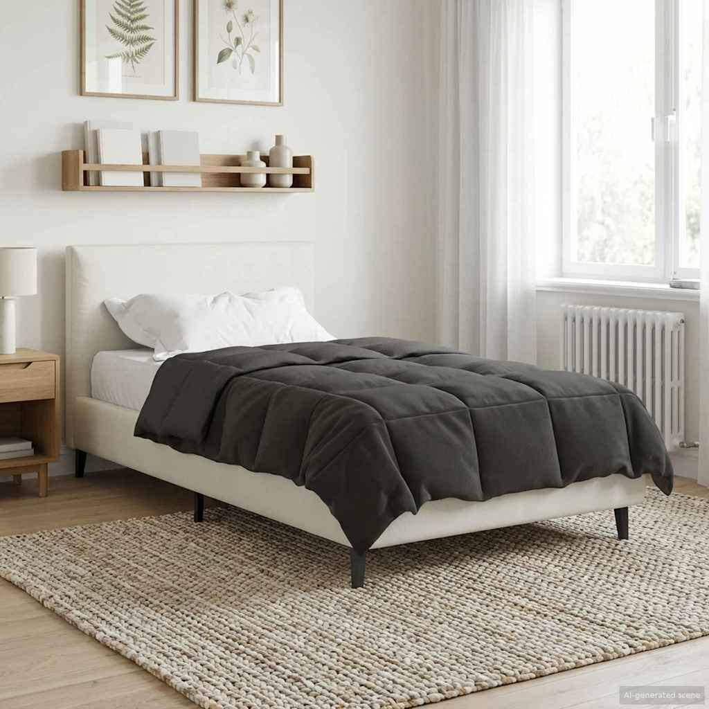 vidaXL Ganzjahresbettdecke Anthrazit 135 x 200 cm Mikrofaser