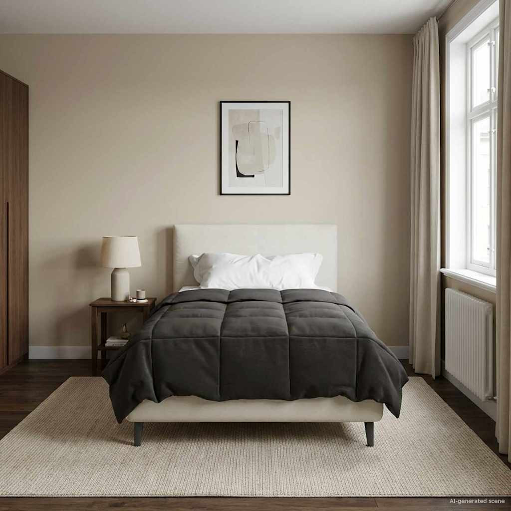 vidaXL Ganzjahresbettdecke Anthrazit 155 x 220 cm Mikrofaser