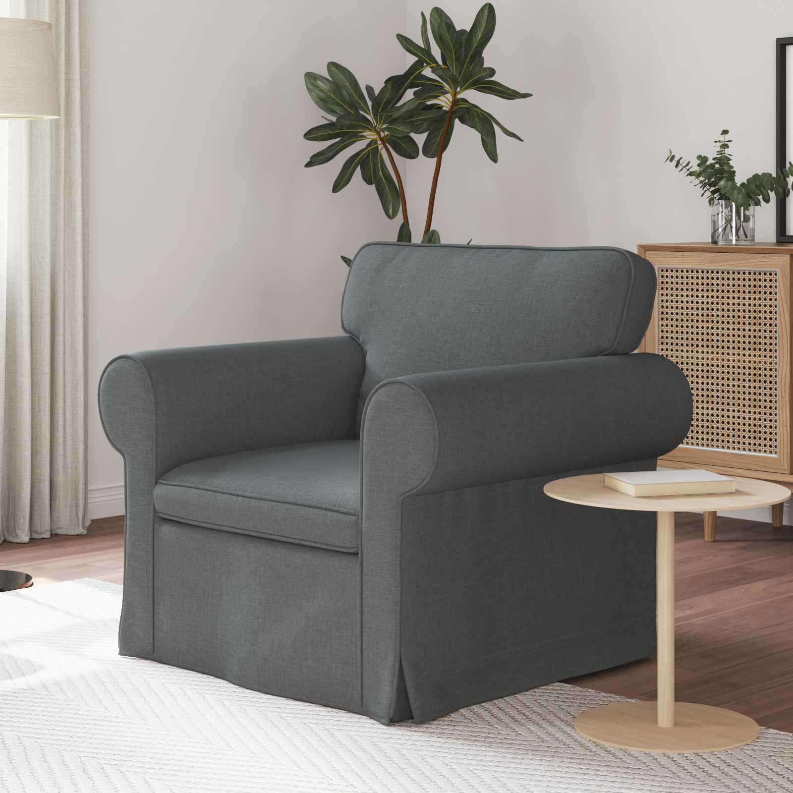 vidaXL Sofa Dunkelgrau 95 x 82 x 80 cm Stoff