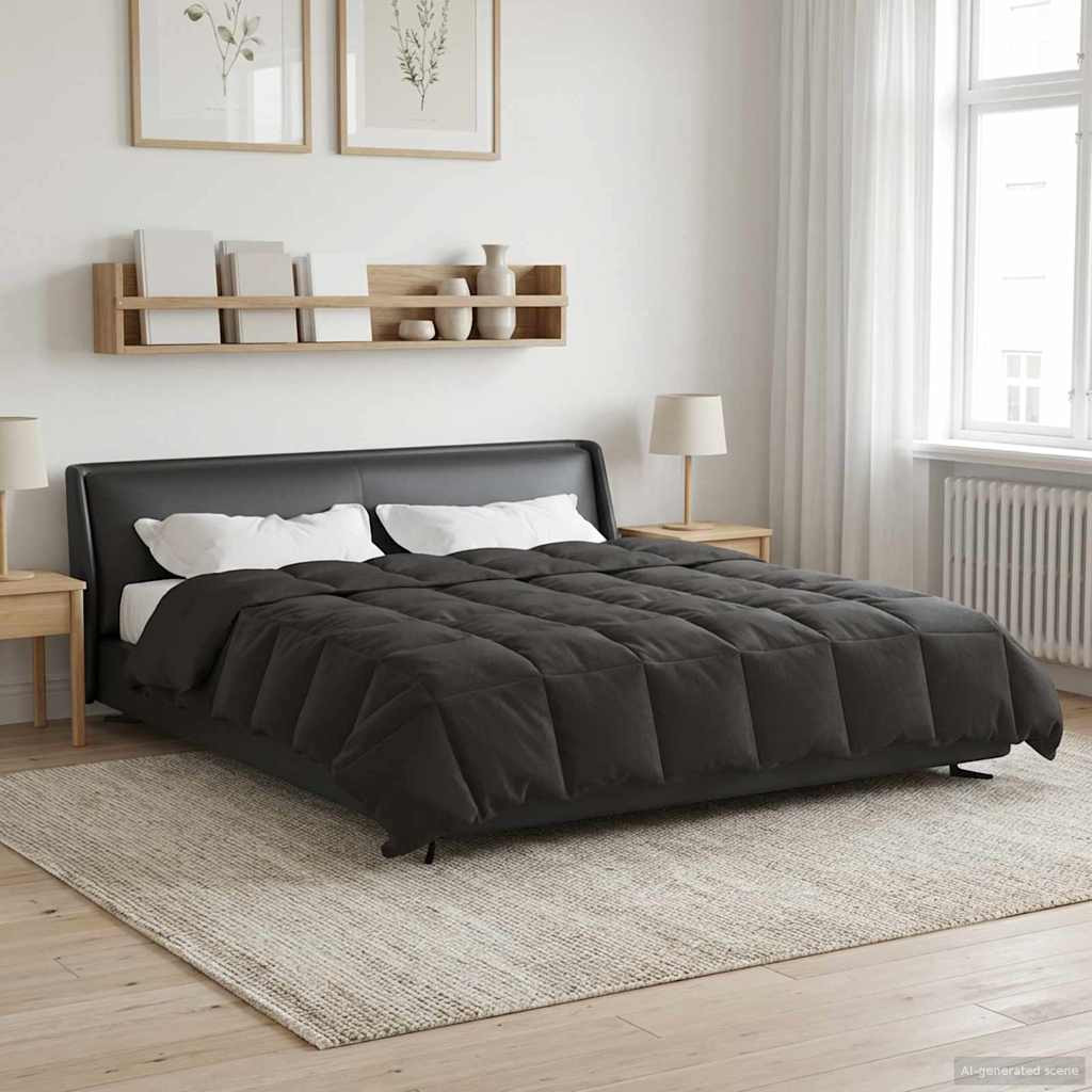 vidaXL Ganzjahresbettdecke Anthrazit 200 x 220 cm Mikrofaser