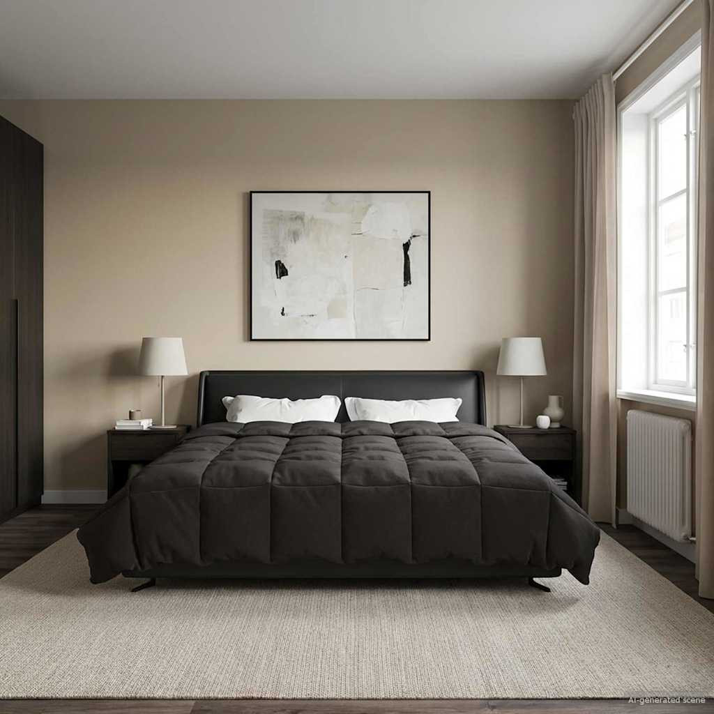 vidaXL Ganzjahresbettdecke 260 x 220 cm 4 Jahreszeiten Anthrazit