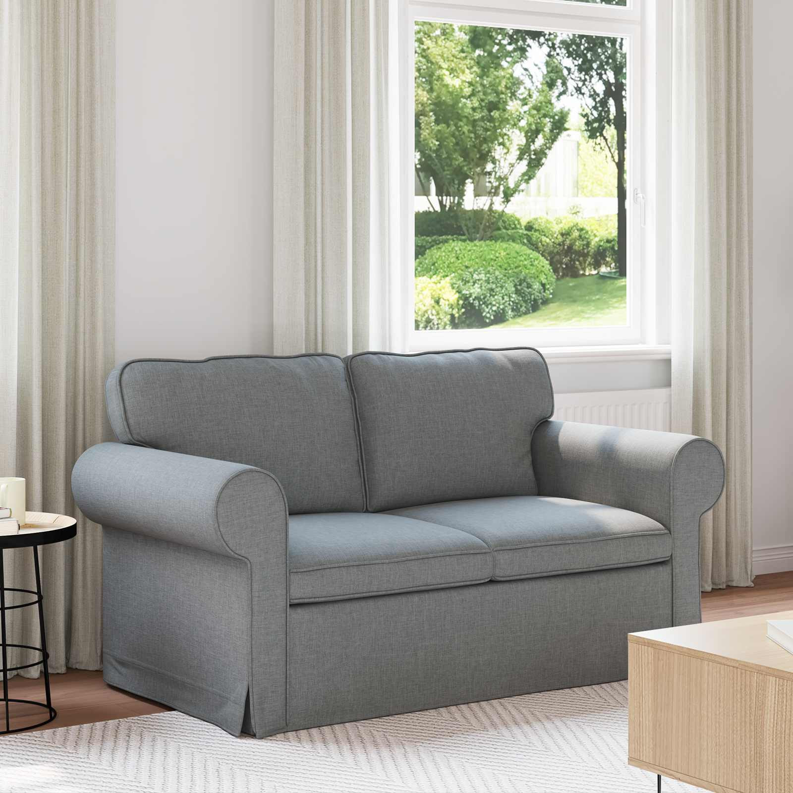 vidaXL Sofa Hellgrau 155 x 82 x 80 cm Stoff