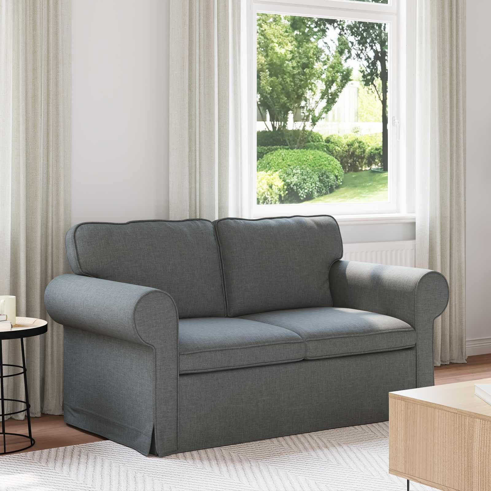 vidaXL Sofa Dunkelgrau 155 x 82 x 80 cm Stoff
