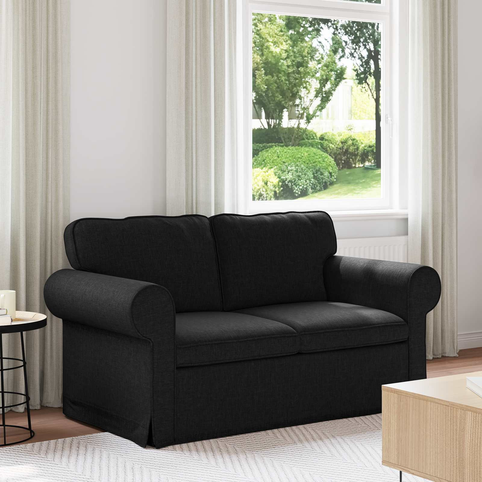 vidaXL Sofa Schwarz 155 x 82 x 80 cm Stoff
