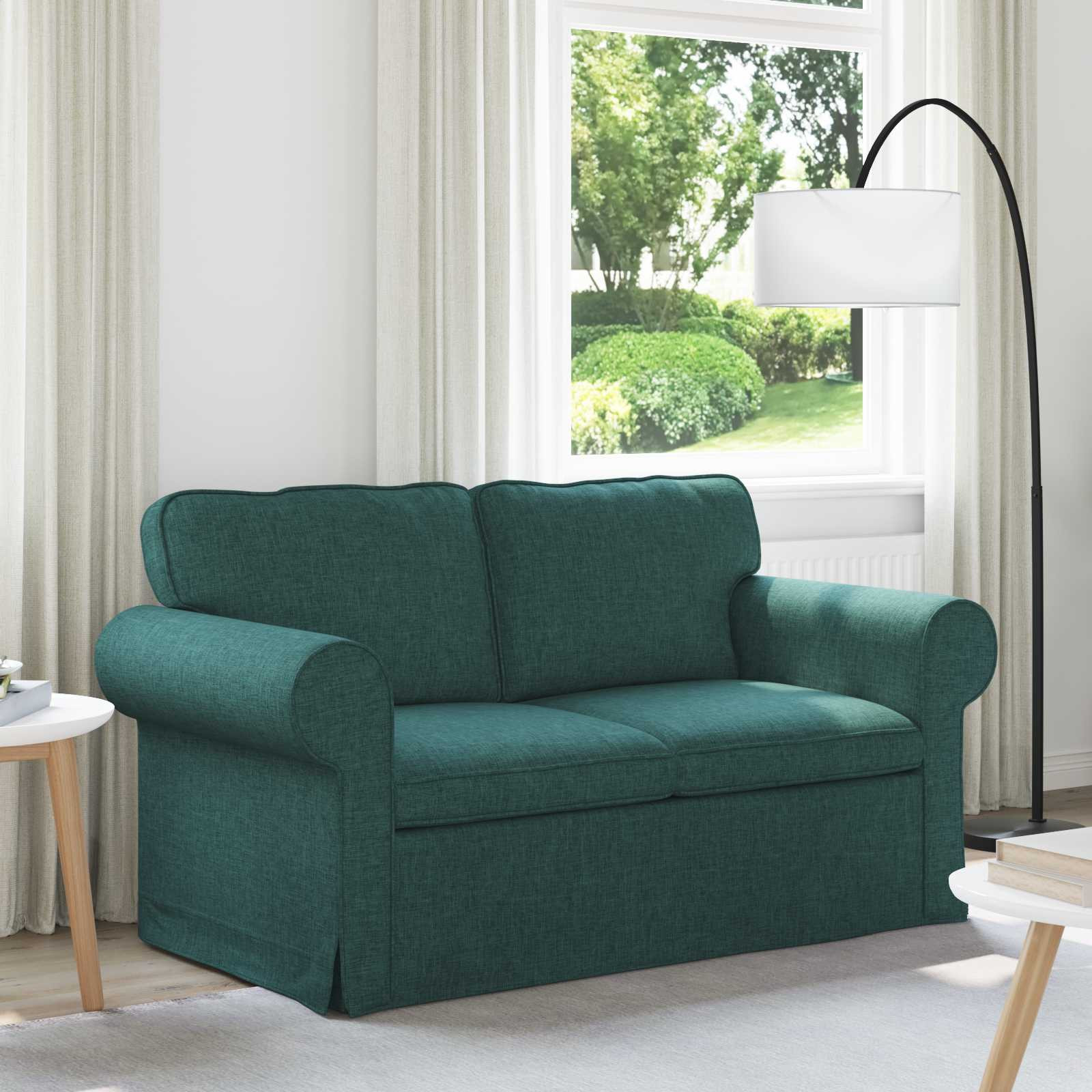 vidaXL Sofa Dunkelgrün 155 x 82 x 80 cm Stoff