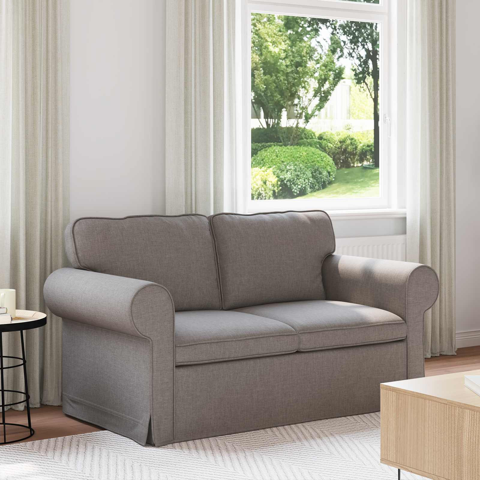 vidaXL Sofa Taupe 155 x 82 x 80 cm Stoff