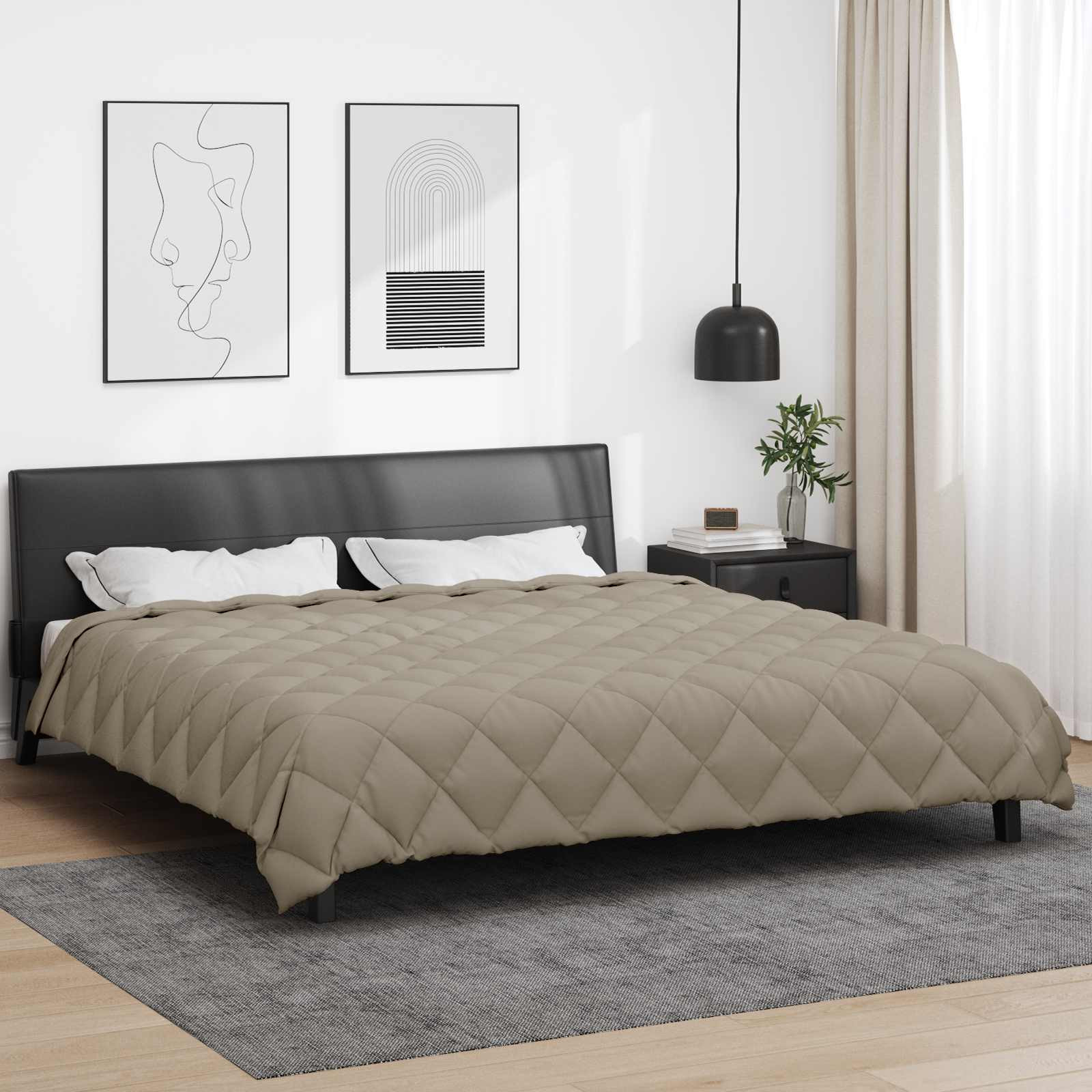 vidaXL Winterbettdecke 200 x 240 cm 450 g/m² Hellgrau