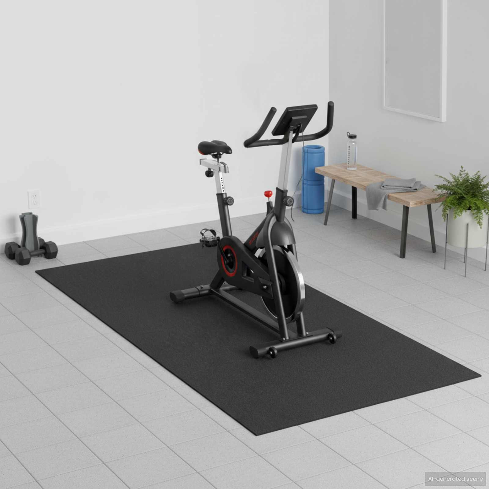 vidaXL Sport-Schutzmatte Schwarz 120 x 60 x 0,6 cm hochdichtes PVC