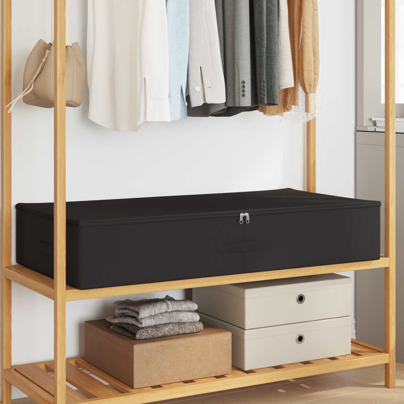 vidaXL Aufbewahrungsbox Vliesstoff 90 x 48 x 15 cm 64,8 L Anthrazit