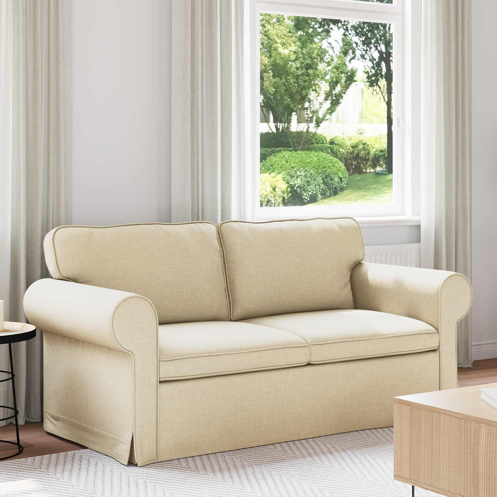 vidaXL Sofa Creme 175 x 82 x 80 cm Stoff