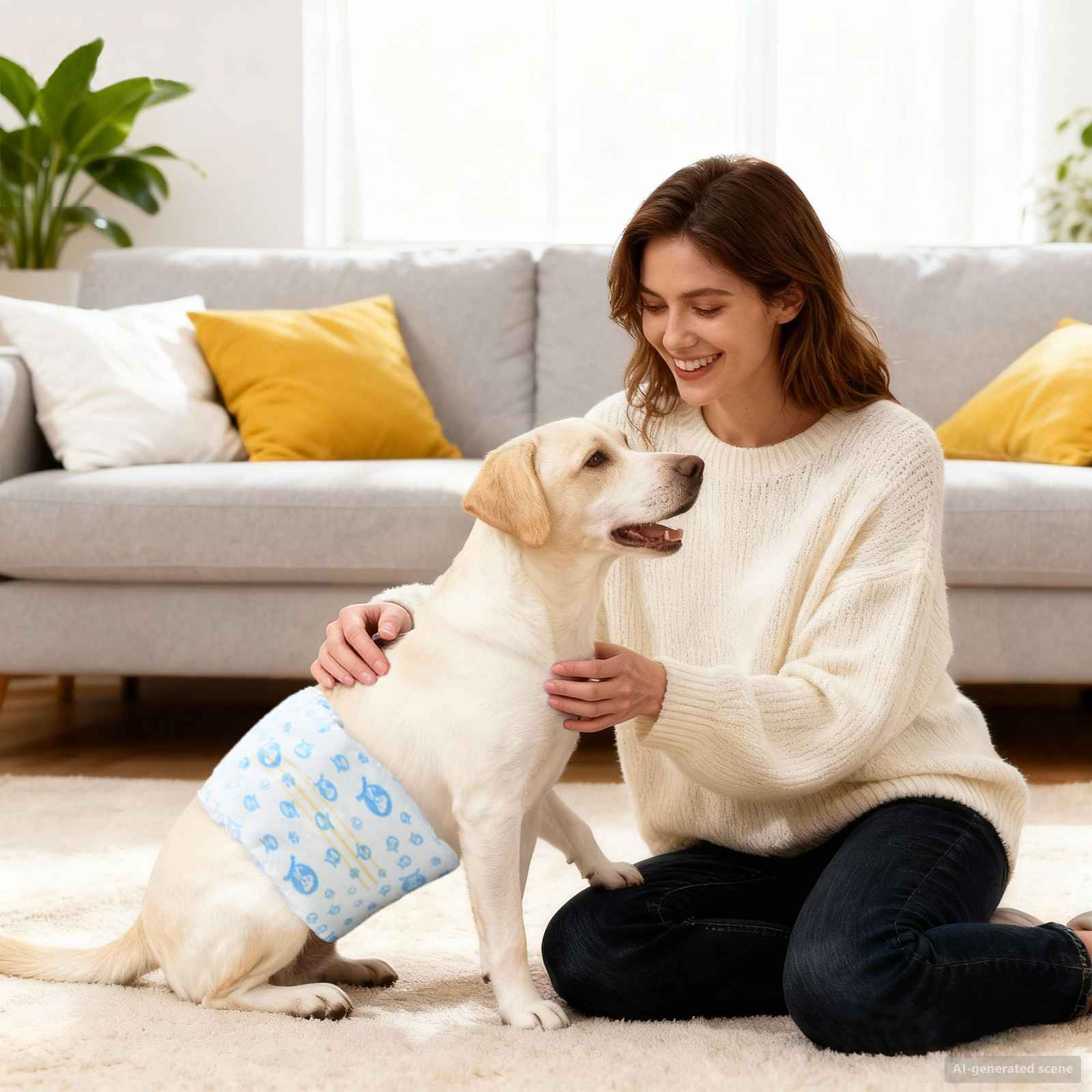 vidaXL Einweg-Hundewindel für Rüden 30 pcs Weiß M
