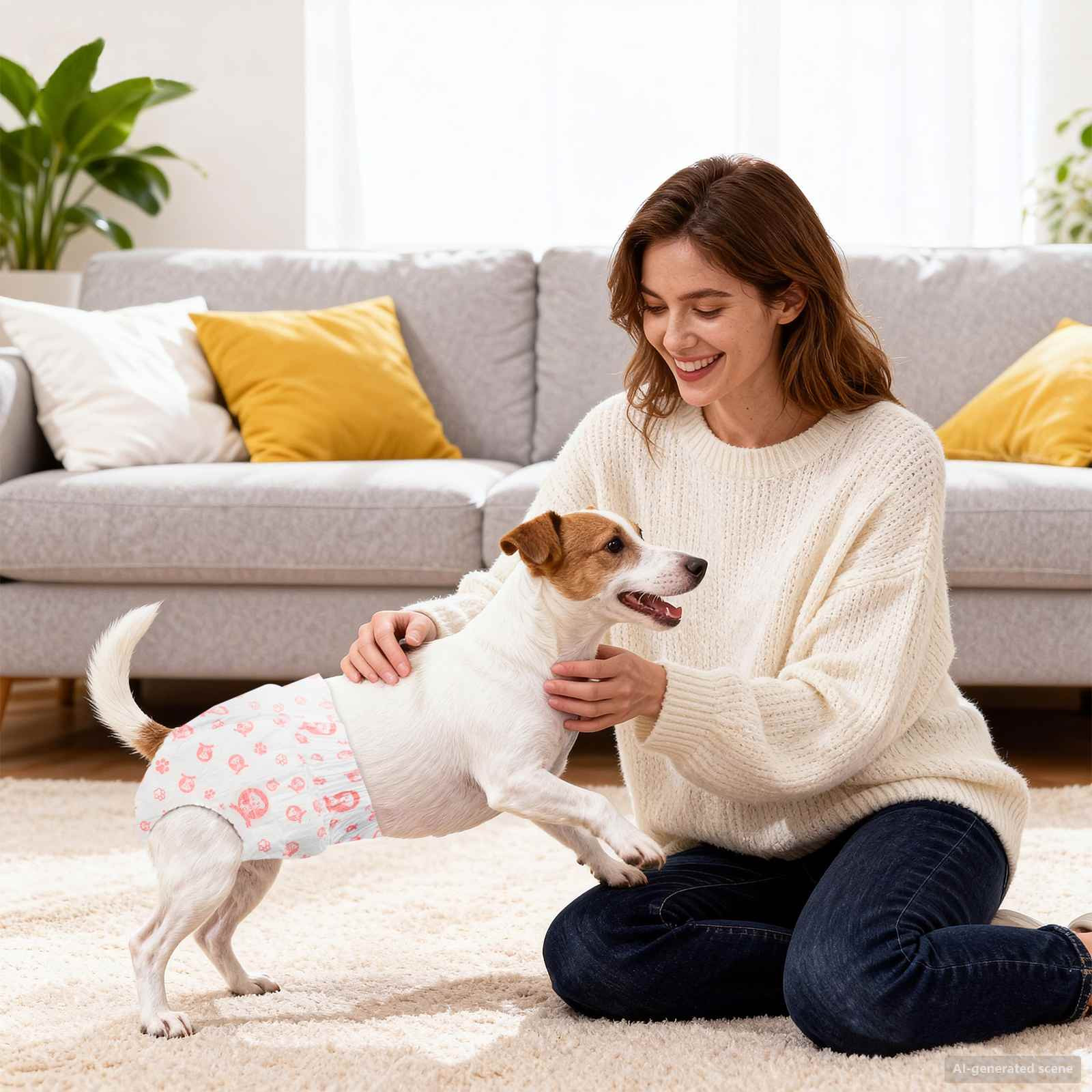 vidaXL Wegwerf-Hundewindel für Hündinnen 30 pcs Weiß XS