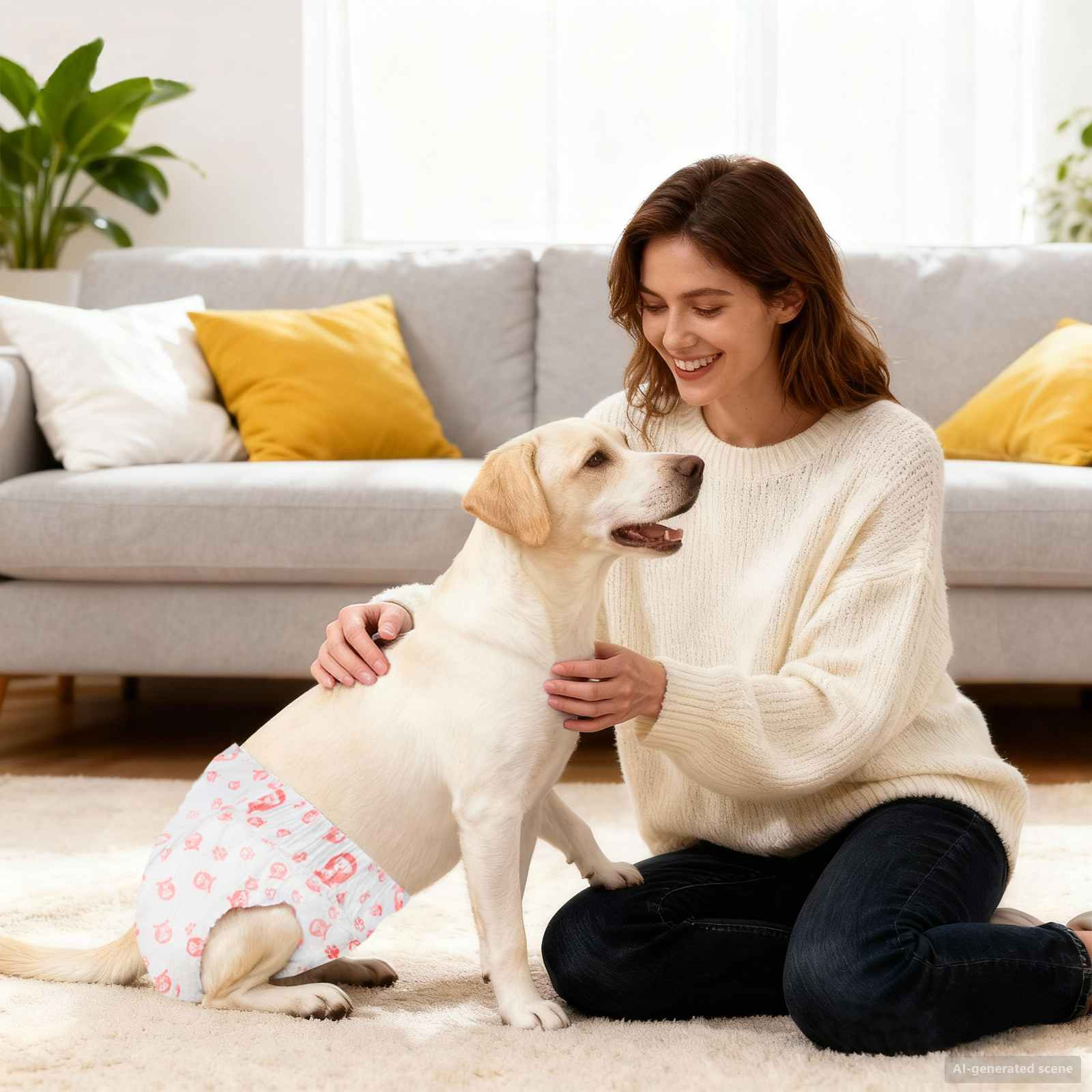 vidaXL Wegwerf-Hundewindel für Hündinnen 30 pcs Weiß M