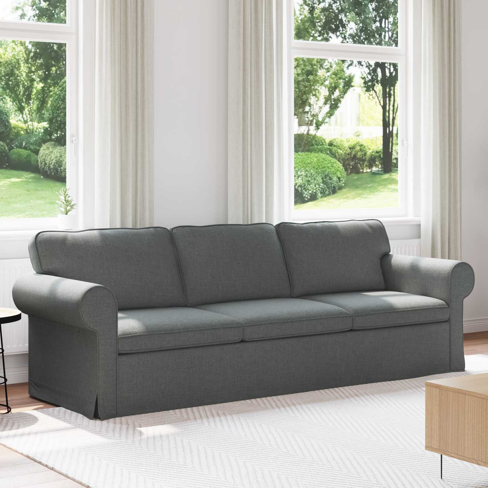vidaXL Sofa Dunkelgrau 245 x 82 x 80 cm Stoff