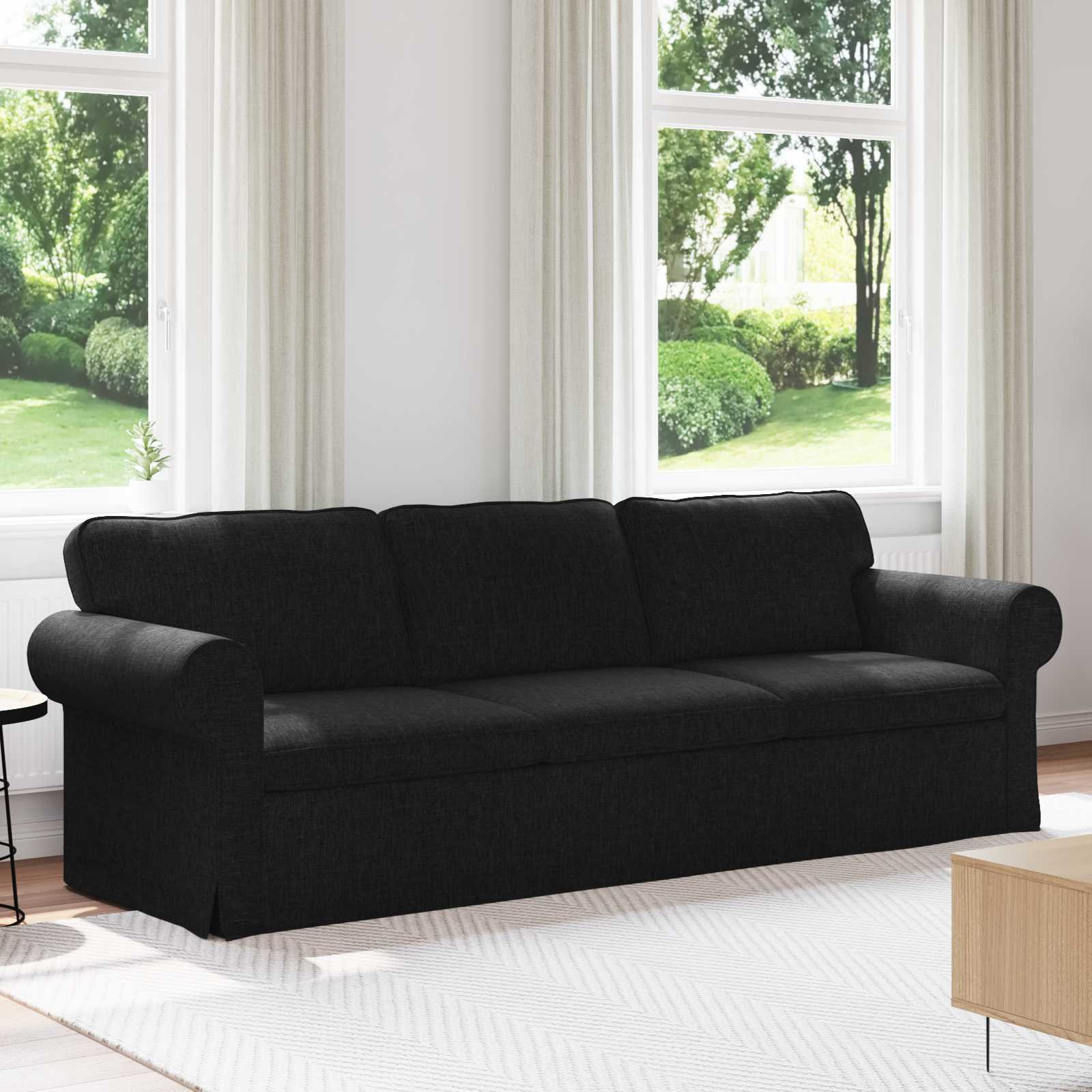 vidaXL Sofa Schwarz 245 x 82 x 80 cm Stoff