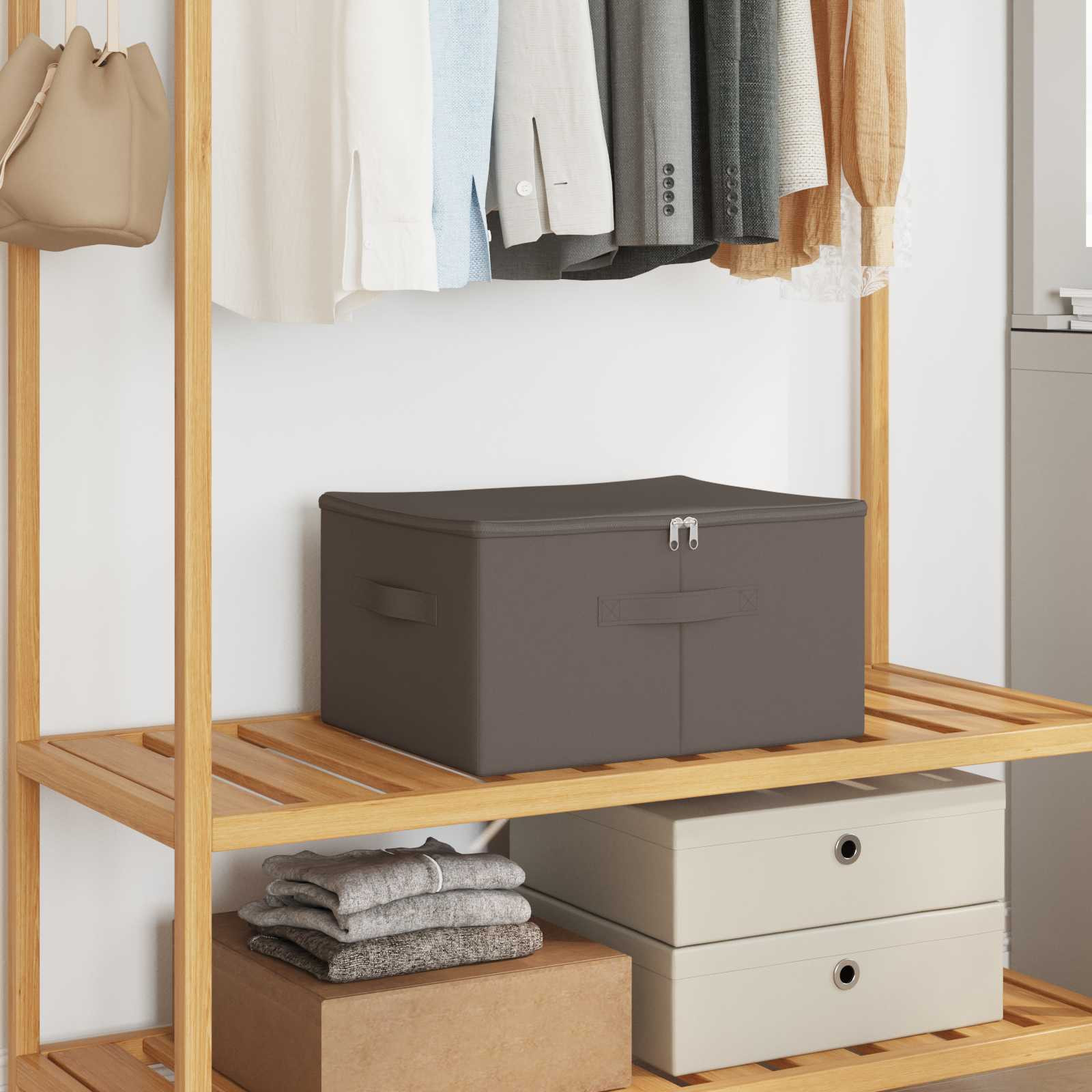 vidaXL Aufbewahrungsbox 6 Stk. Vliesstoff 50 x 30 x 25 cm 37,5 L Grau