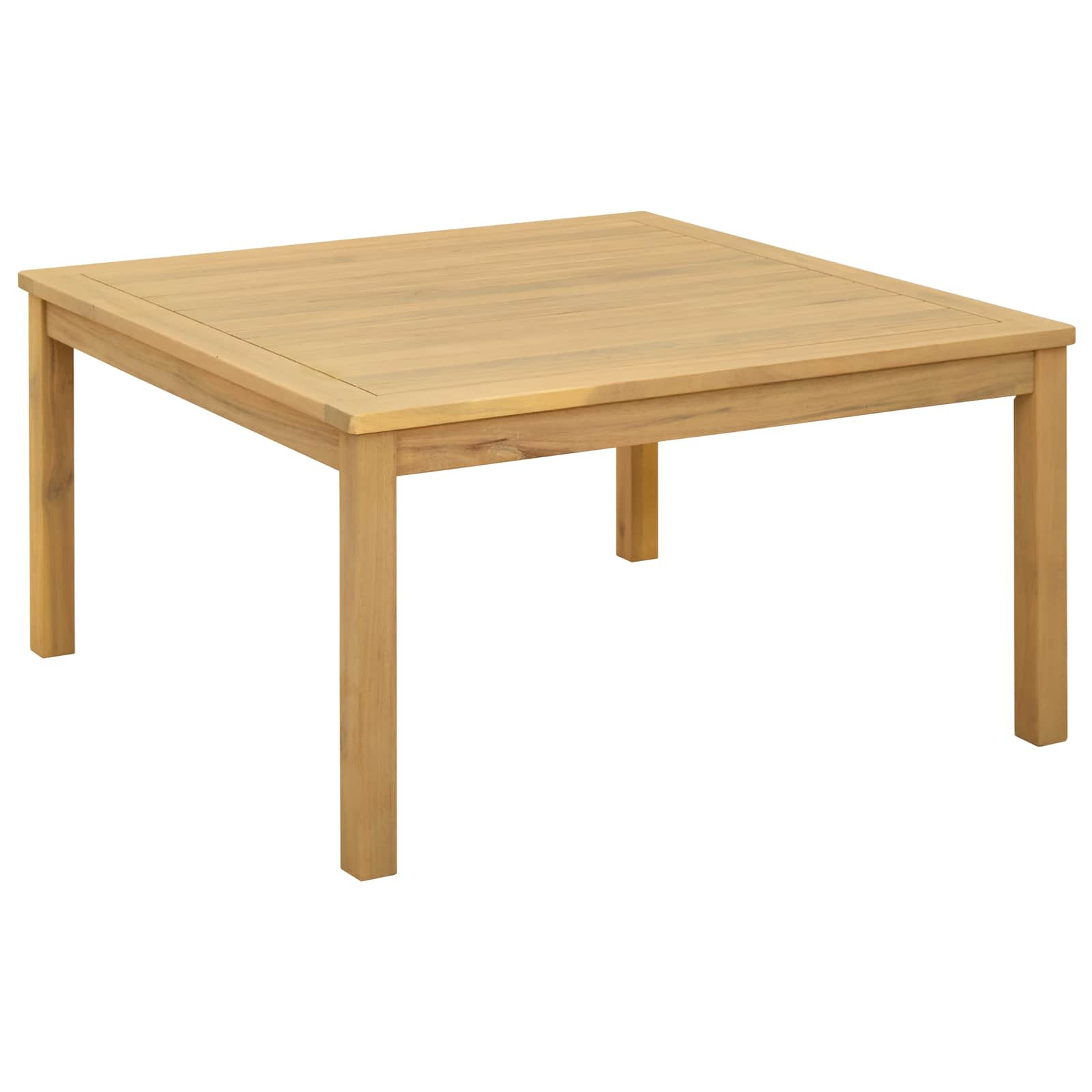 vidaXL Couchtisch Helles Akazienholz 85 x 85 x 45 cm Massivholz Akazie
