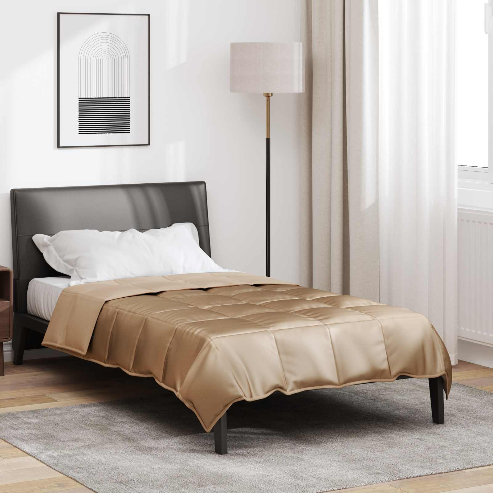 vidaXL Ganzjahresbettdecke 140 x 200 cm 300 g/m² Gold