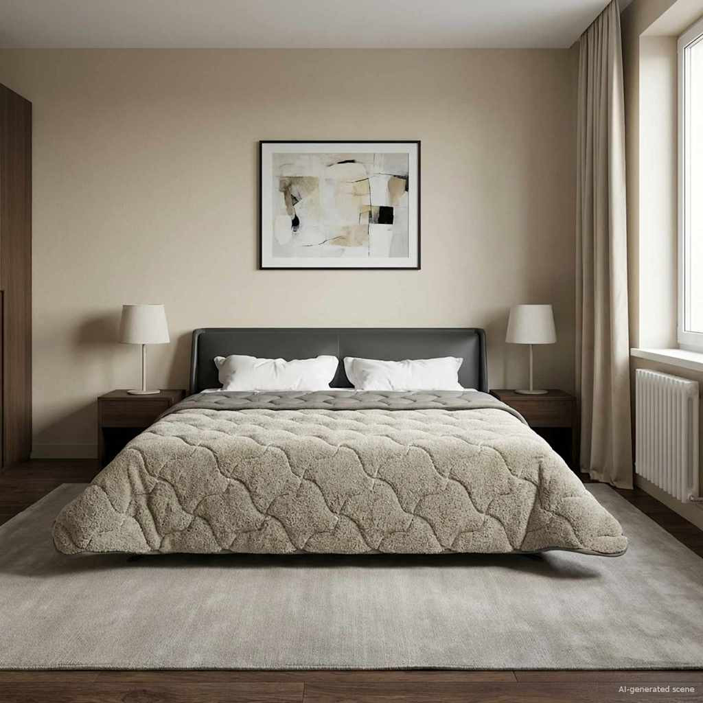 vidaXL Sommerdecke Hellgrau 200 x 200 cm Mikrofaser und Teddy-Fleece