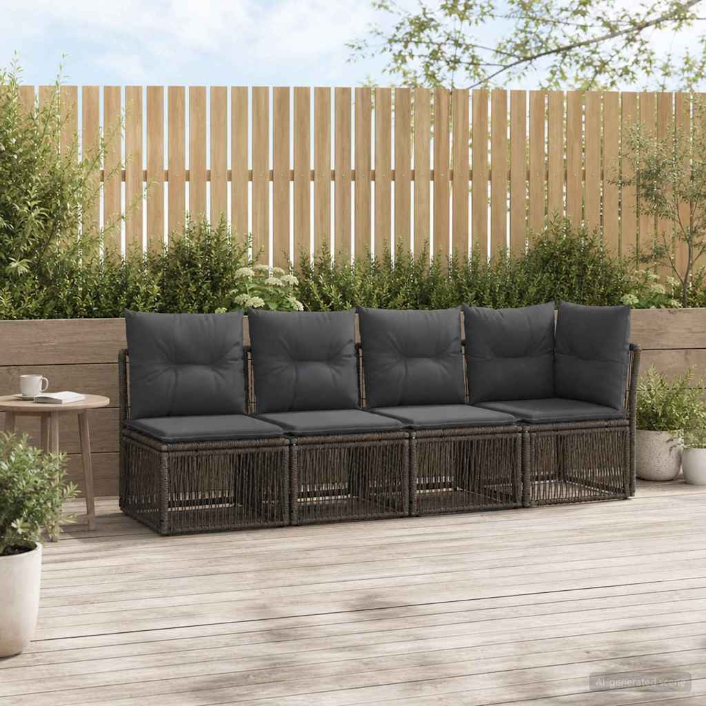 vidaXL 4-Sitzer Sofa mit linker Armlehne 4 pcs 4-Sitzanzahl Grau