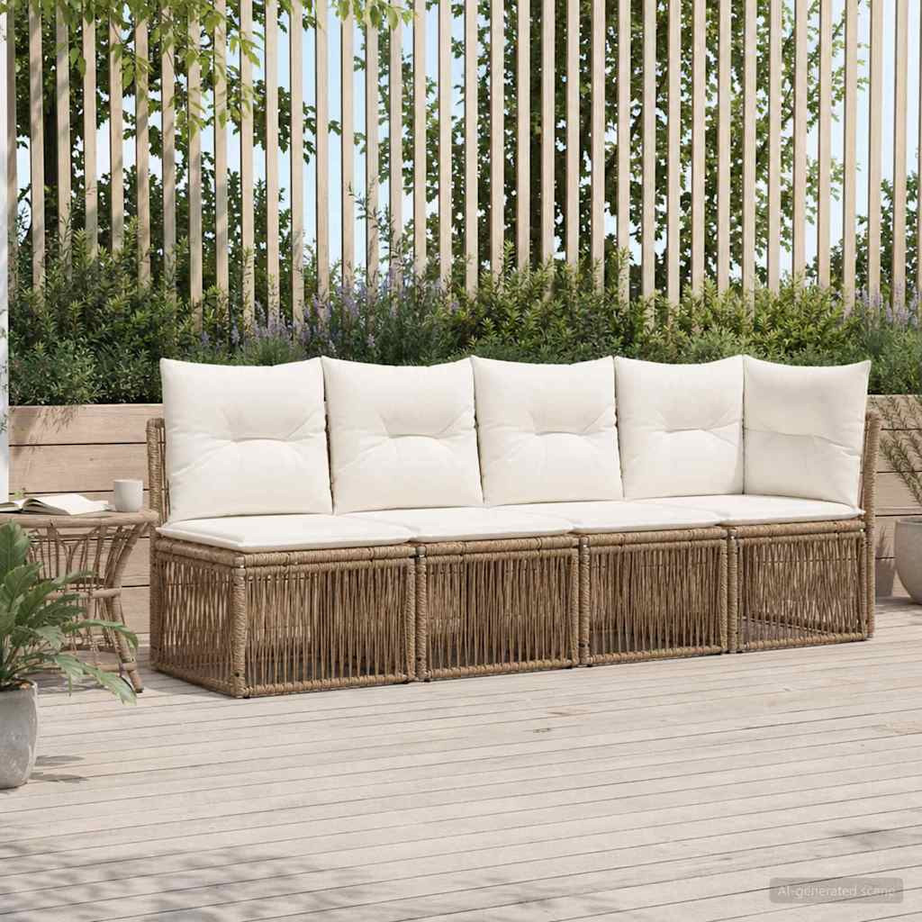 vidaXL 4-Sitzer Sofa mit linker Armlehne 4 pcs 4-Sitzanzahl Beige