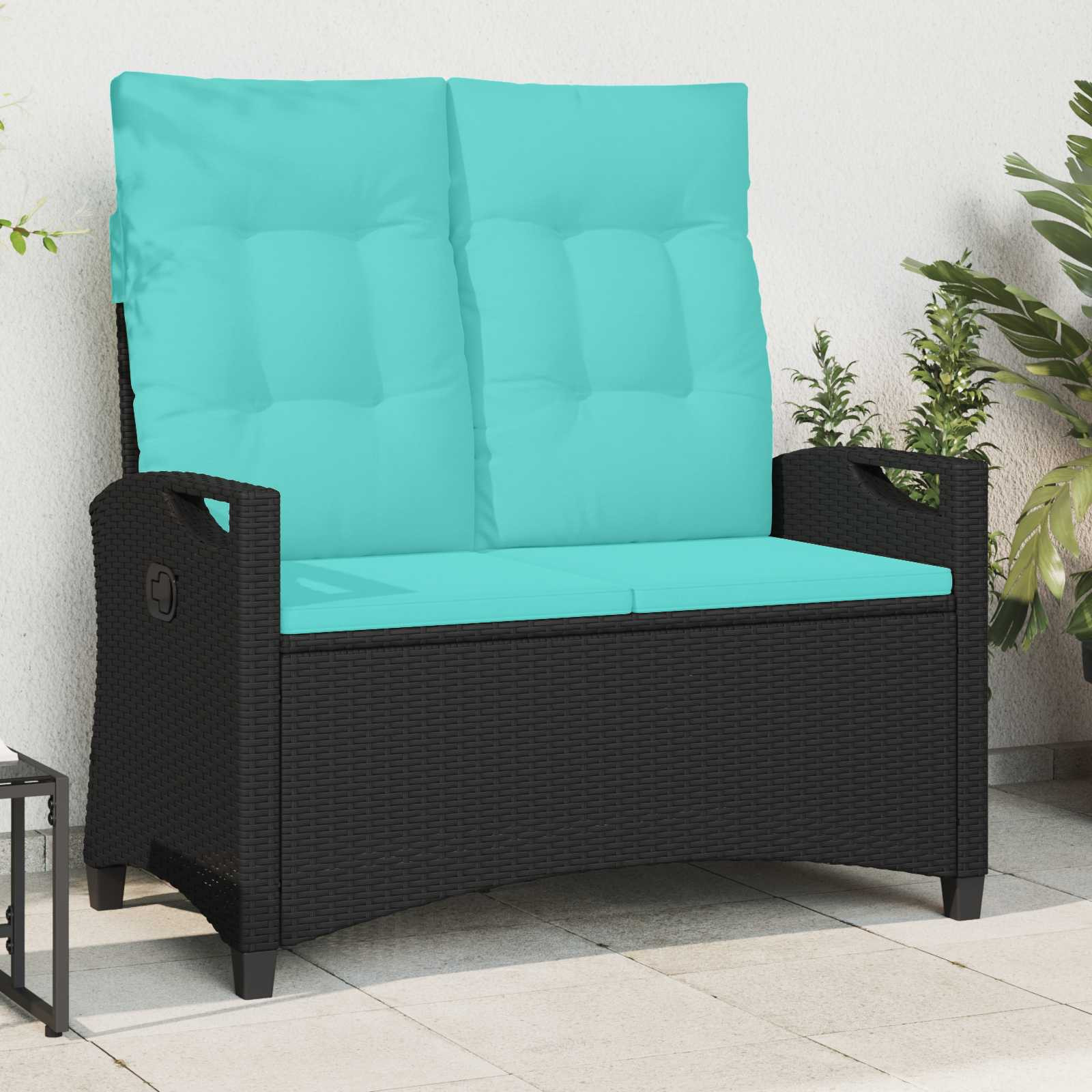 vidaXL Gartenbank mit Kissen 105 x 60 x 112 cm Stahl