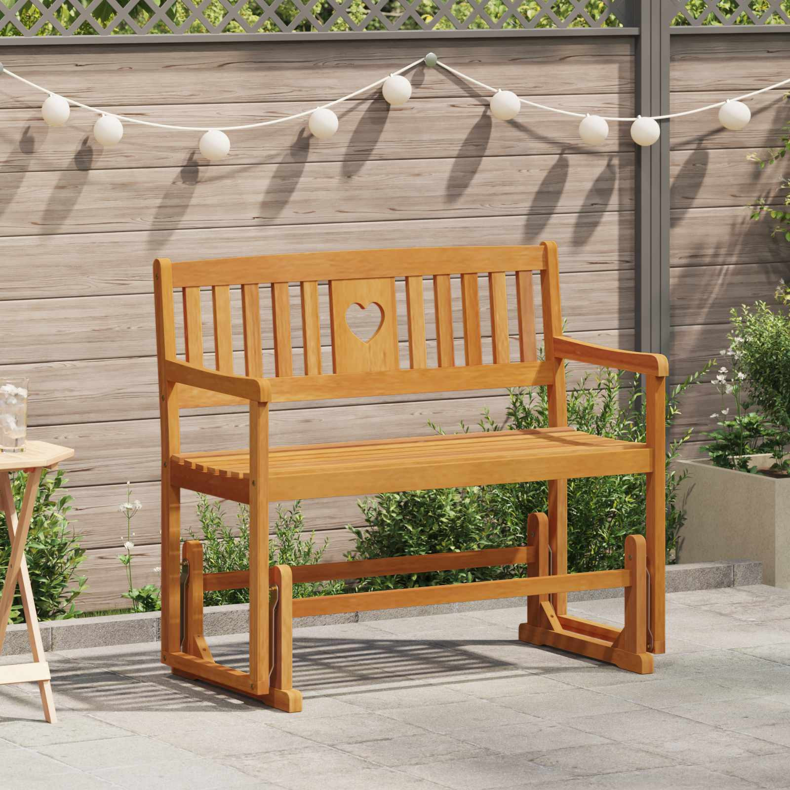 vidaXL Garten Schaukeltbank Natur 110 x 59 x 97 cm Massivholz Akazie