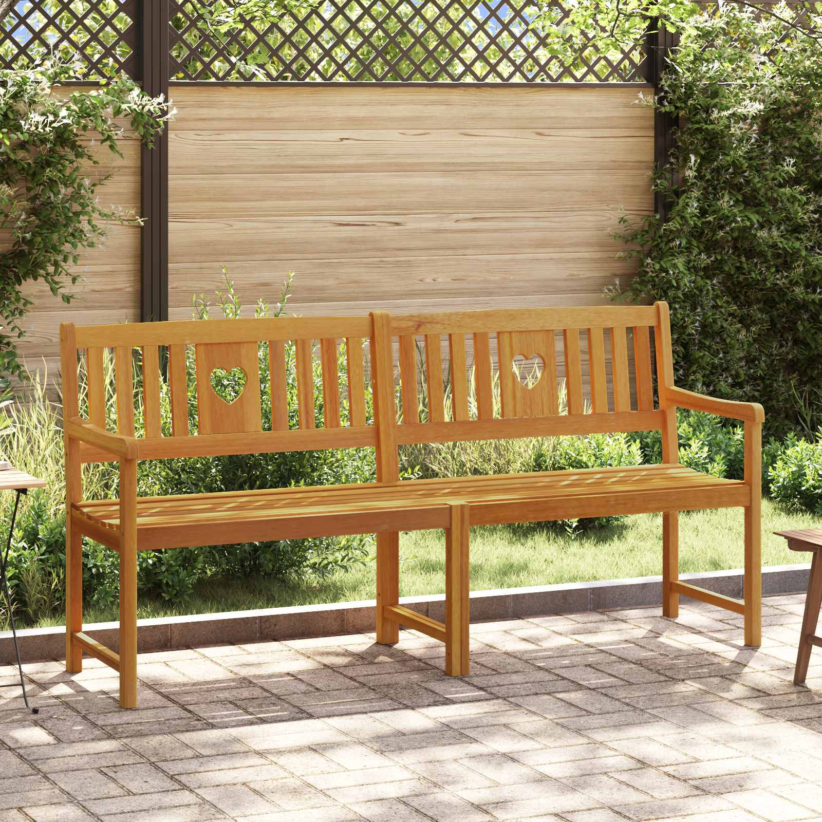 vidaXL Bank Outdoor Natur 180 x 55,5 x 90 cm Massivholz Akazie