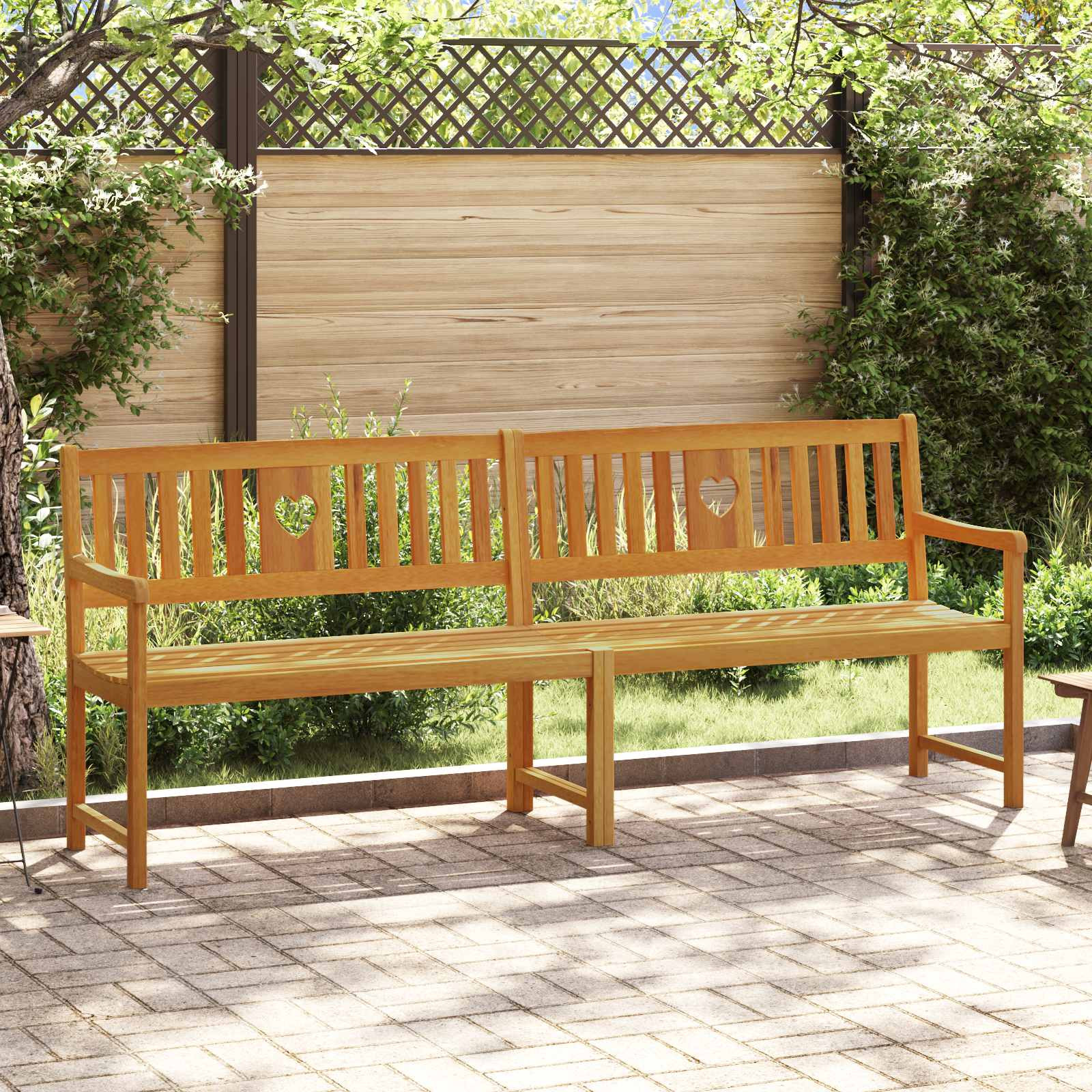 vidaXL Bank Outdoor Natur 220 x 55,5 x 90 cm Massivholz Akazie
