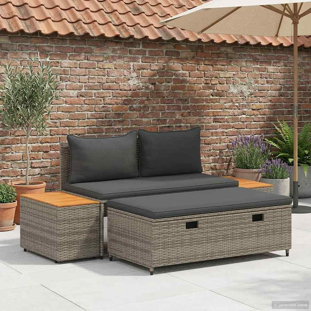 vidaXL Outdoor-Sofagarnitur 4 -Seater 4 pcs 55 x 30 x 39 cm