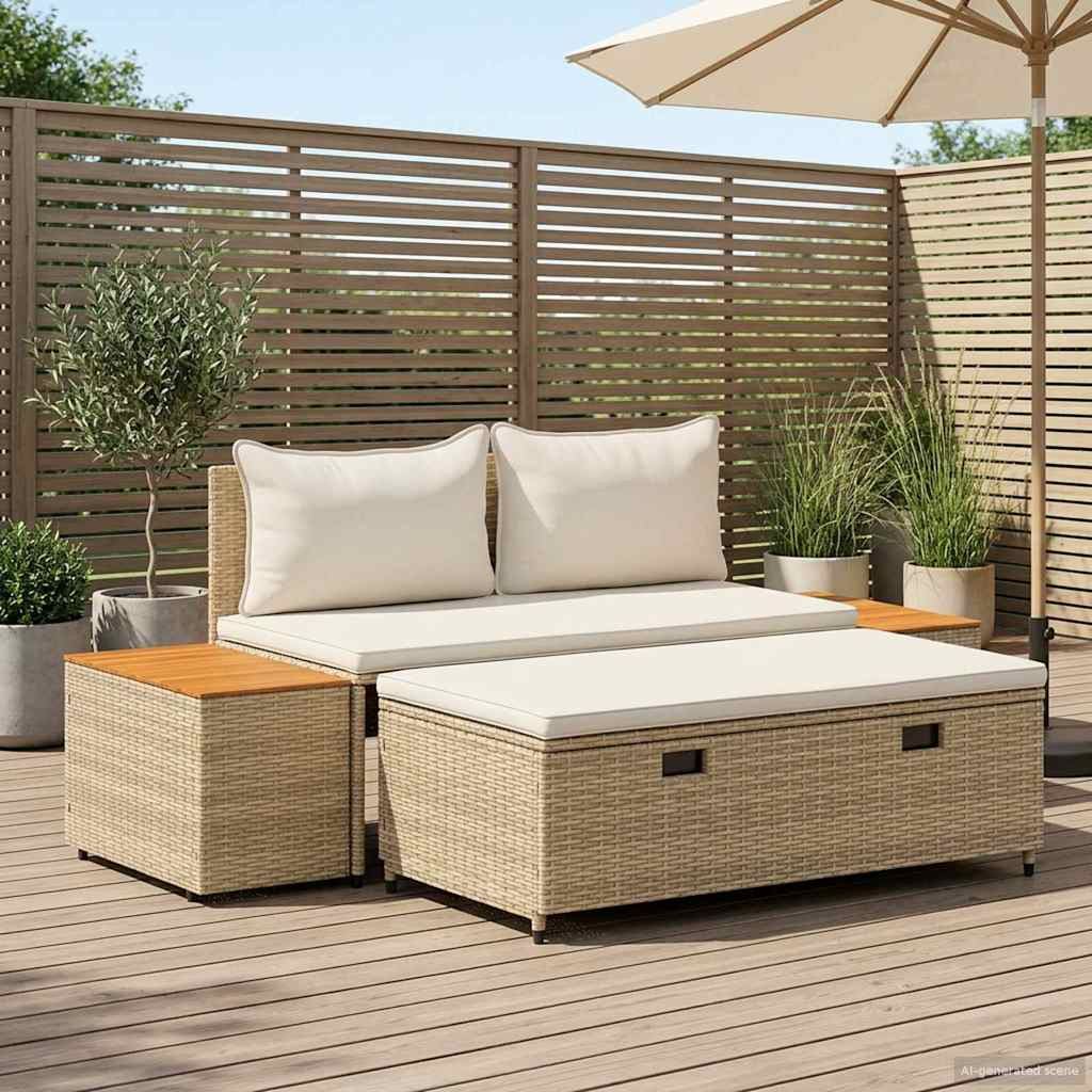vidaXL Outdoor-Sofagarnitur 4 -Seater 4 pcs 55 x 30 x 39 cm