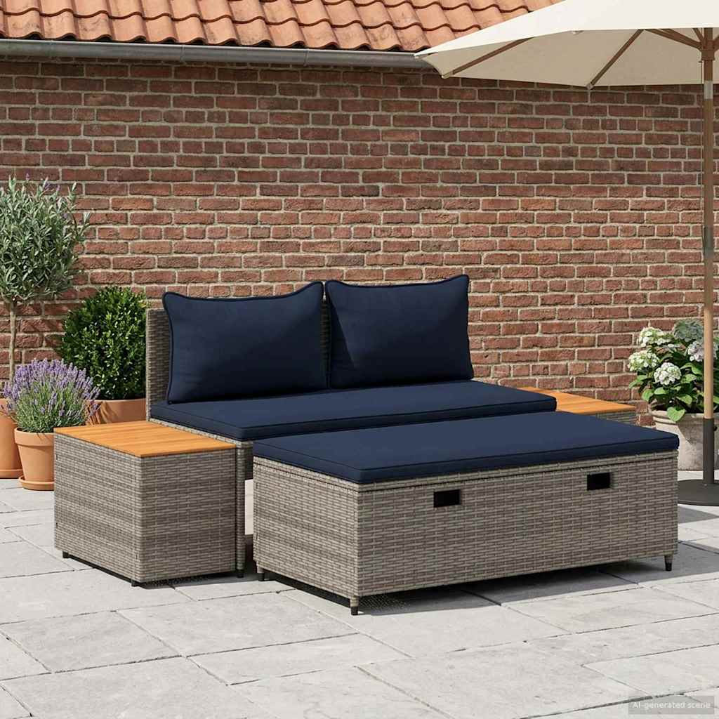vidaXL Outdoor-Sofagarnitur 4 -Seater 4 pcs 55 x 30 x 39 cm