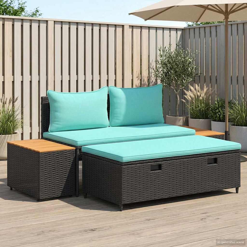 vidaXL Outdoor-Sofagarnitur 4 -Seater 4 pcs 55 x 30 x 39 cm
