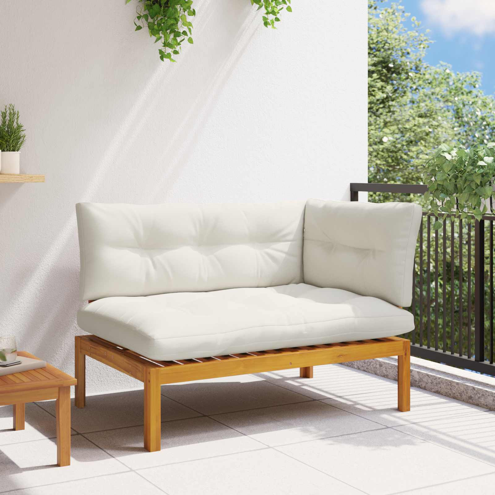 vidaXL Gartenecksofa Akazienholz