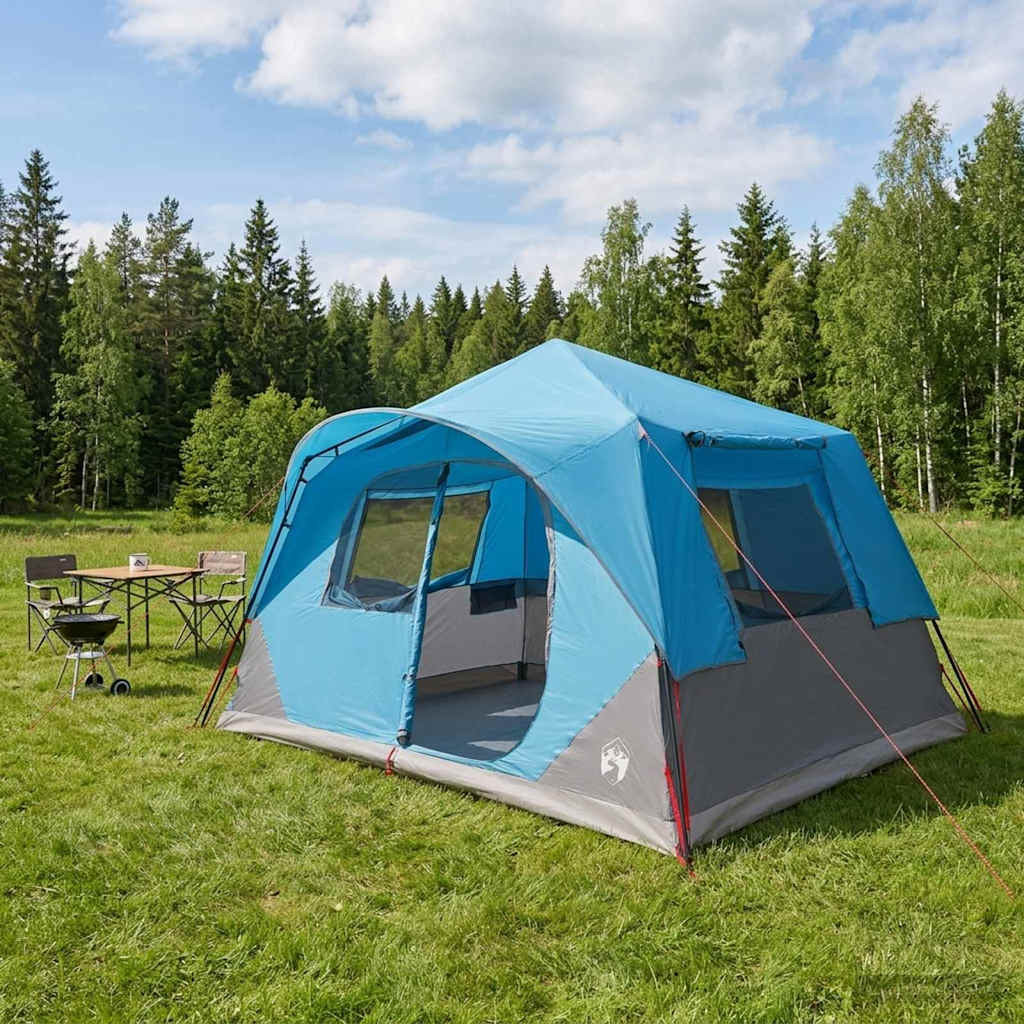 vidaXL Sofort Zelt Blau 365 x 380 x 200 cm Polyester und Stahl