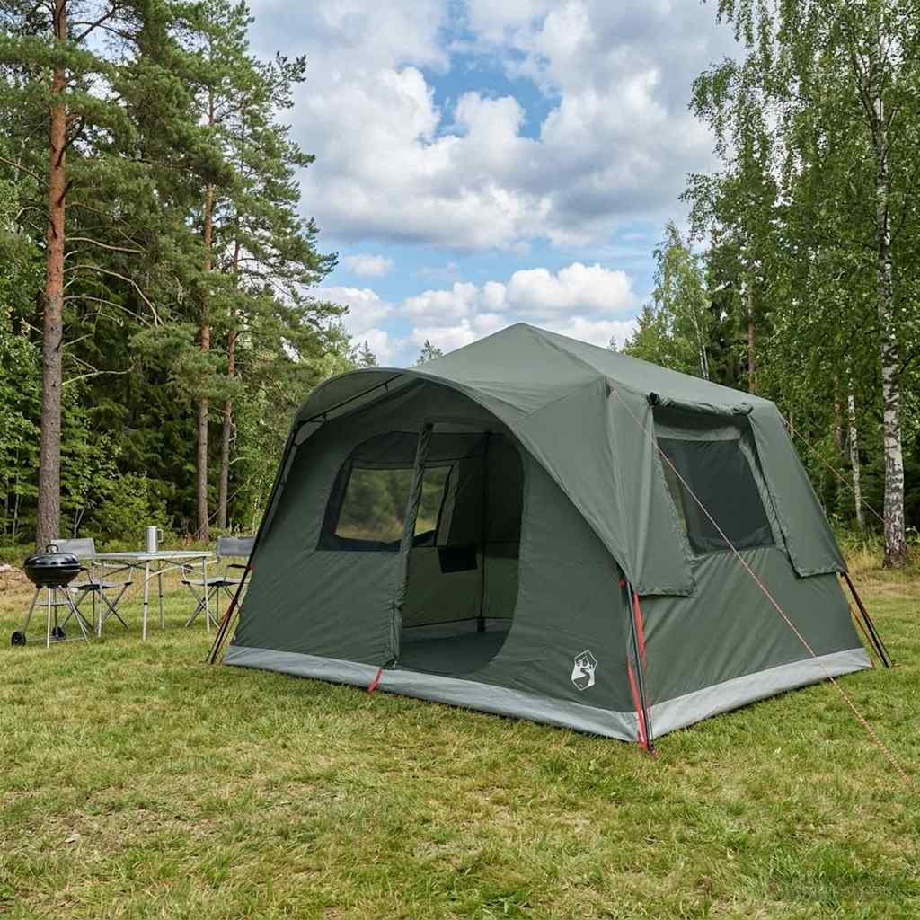 vidaXL Sofort Zelt Olivegrün 365 x 380 x 200 cm Polyester und Stahl