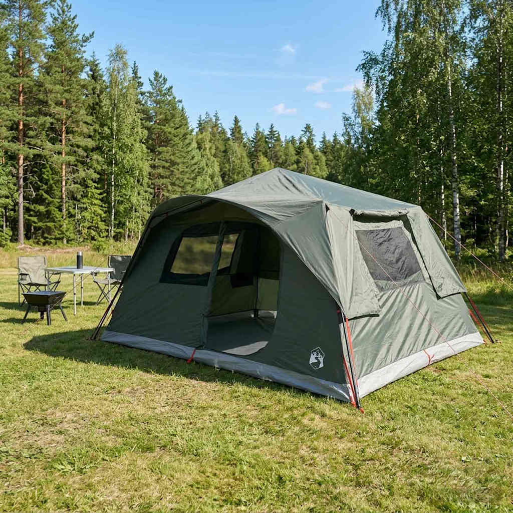 vidaXL Sofort Zelt Olivegrün 365 x 280 x 200 cm Polyester und Stahl