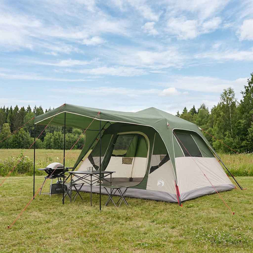 vidaXL Familienzelt Grün 305 x 275 x 190 cm Polyester und Stahl