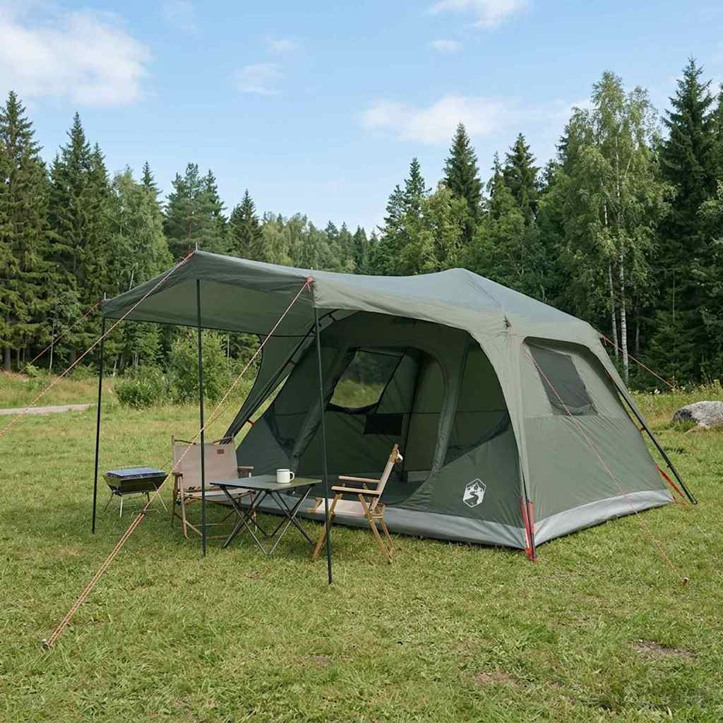 vidaXL Familienzelt Olivegrün 305 x 275 x 190 cm Polyester und Stahl