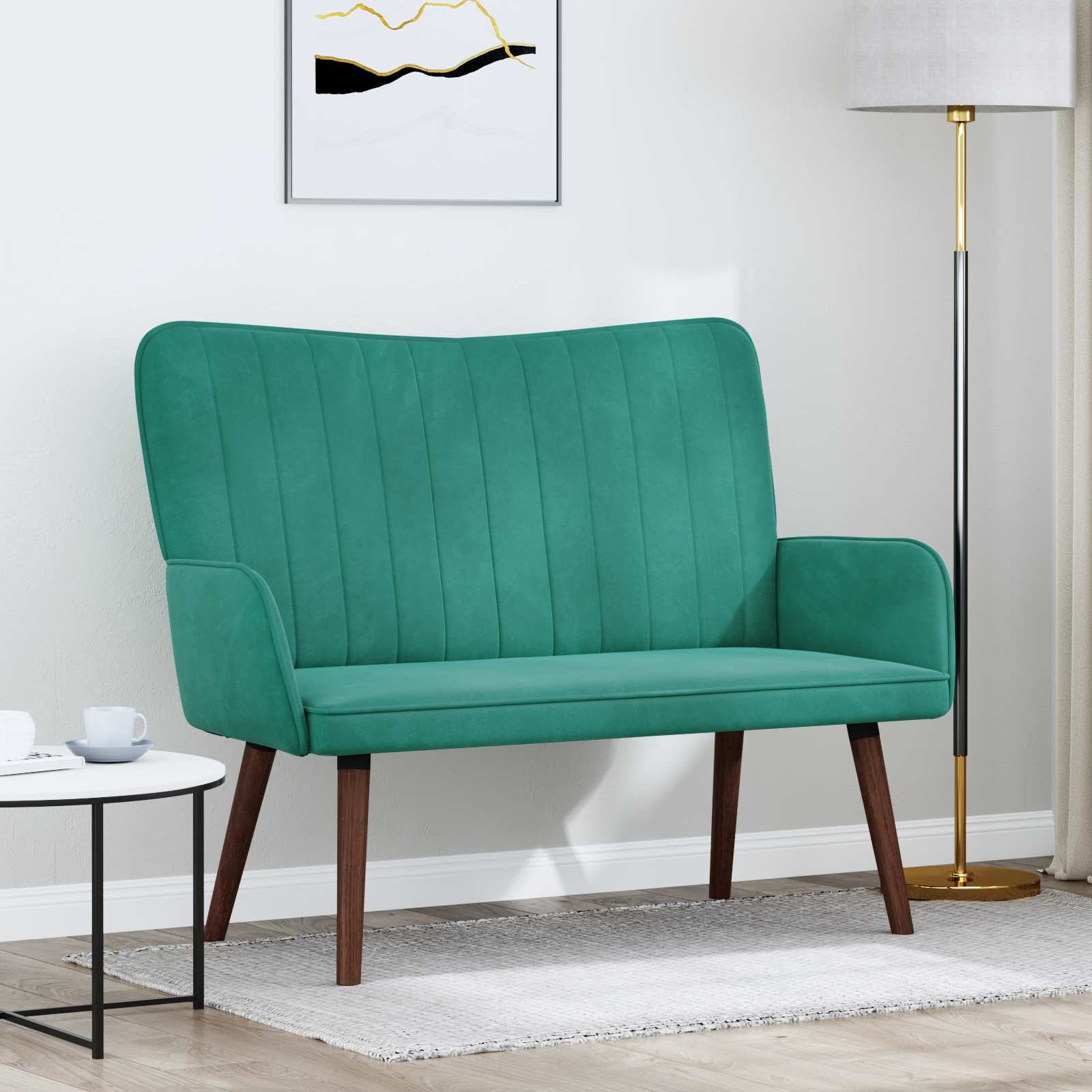 vidaXL 2-Sitzer Sofa Türkis 115 x 61 x 87 cm Samt