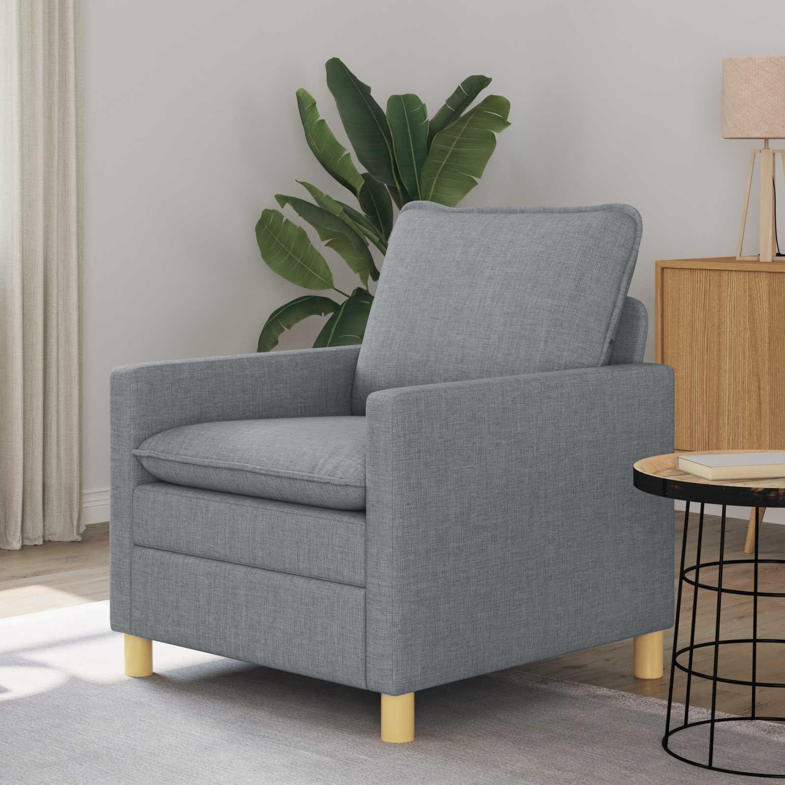 vidaXL Sofa Hellgrau 76 x 81 x 87,5 cm Stoff